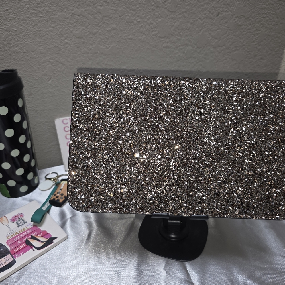 Kate Spade Glittery Silver Clutch